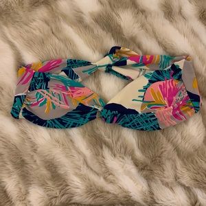 Multicolored Bandeau Bikini Top